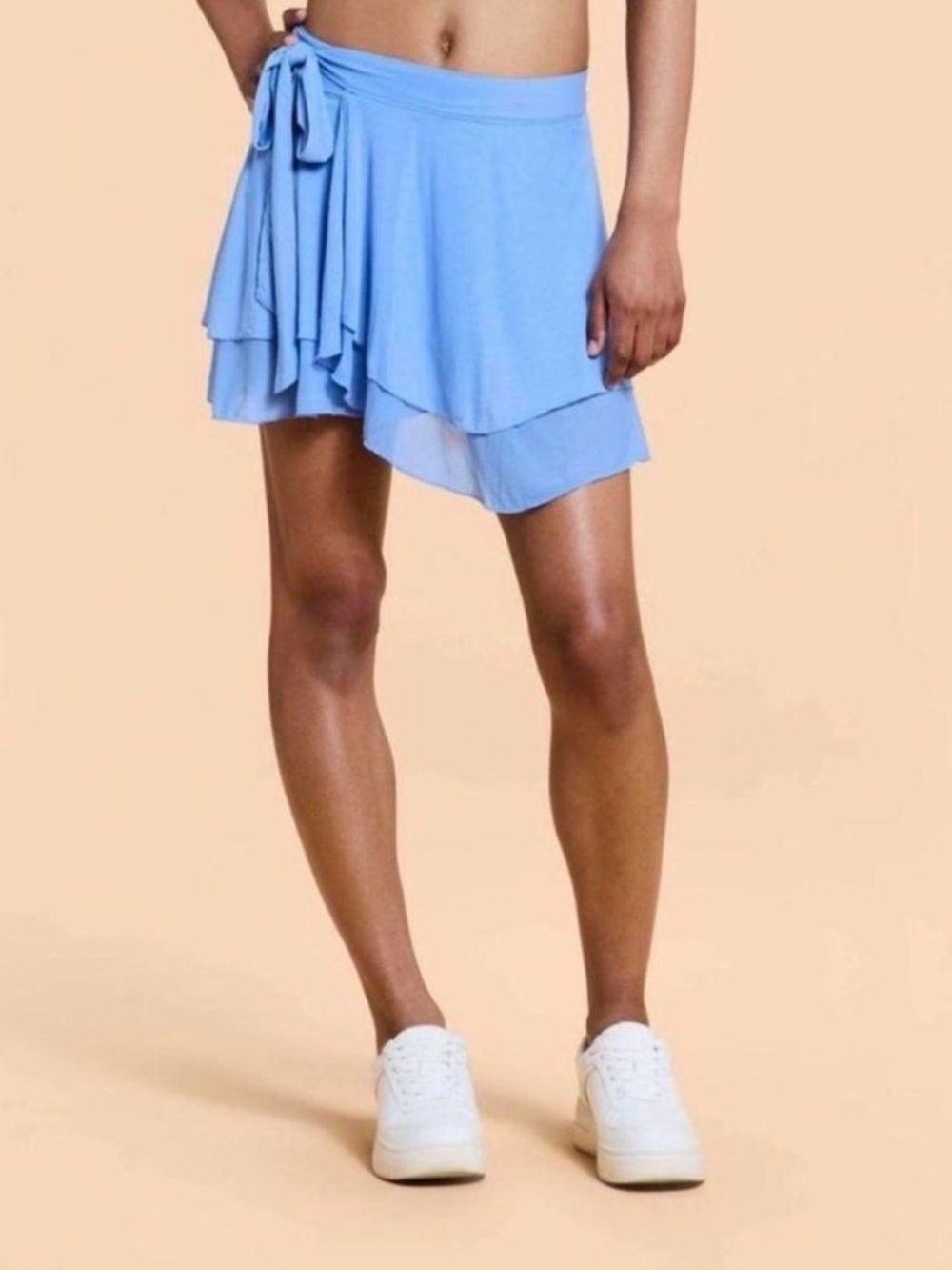 Blogilates by popflex dance studio wrap skort blue size xs